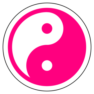 Yin Yang Sticker (Hot Pink)